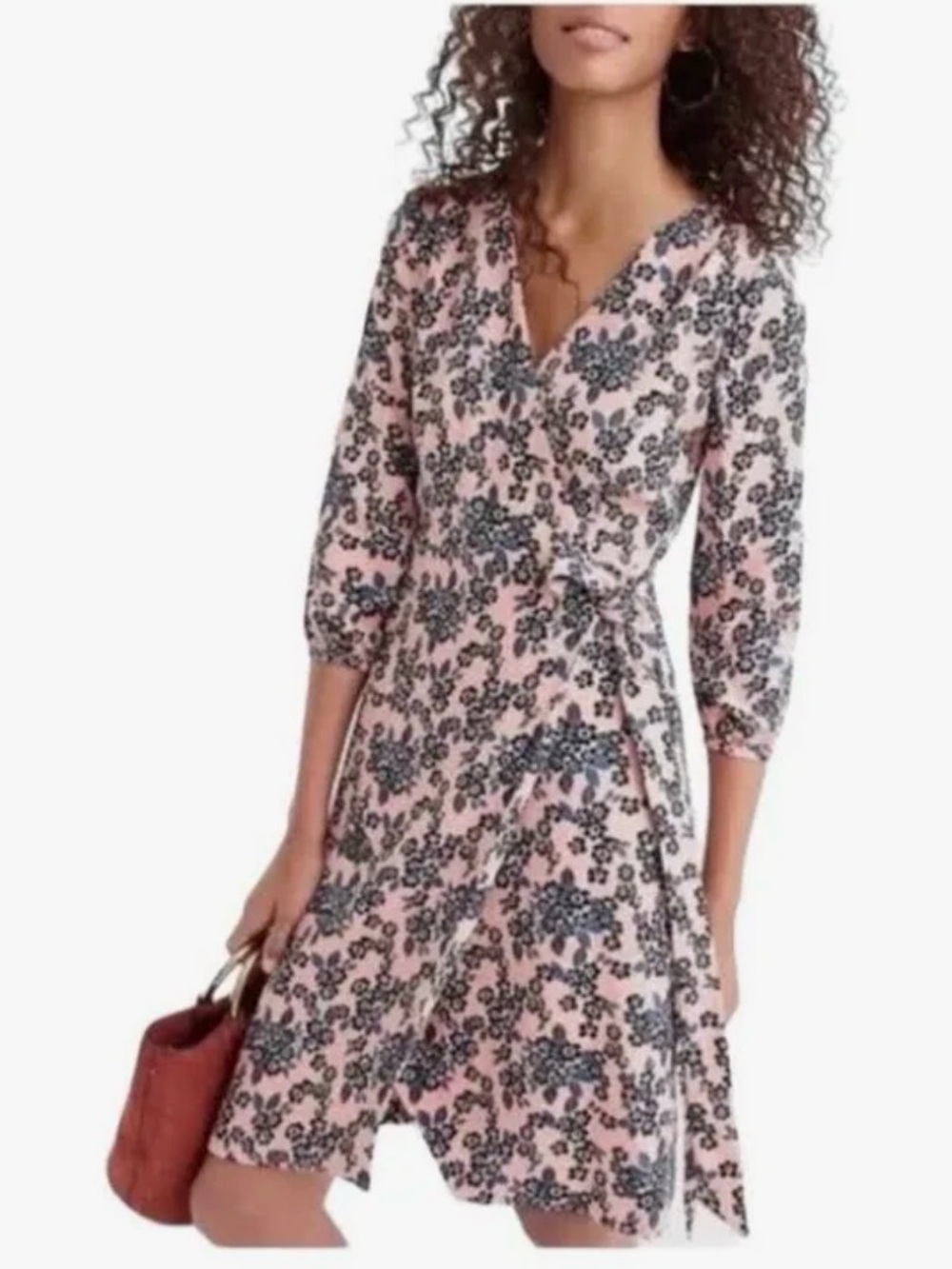 J.Crew Floral wrap dress EUC Size 6 - Picture 5 of 5